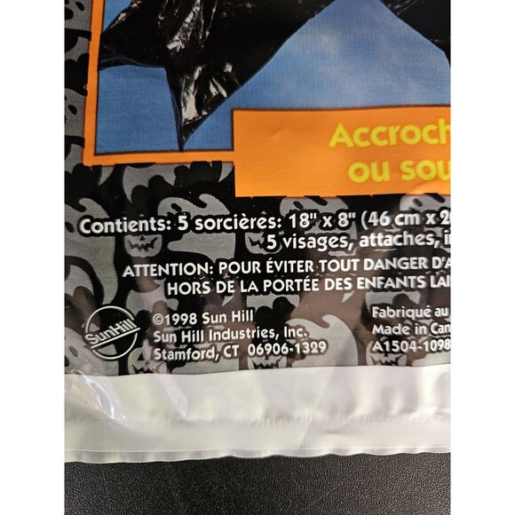 Vtg Halloween Sun Hill flying witches outdoor porch decoration tree hanging Y2K - Picture 4 of 4